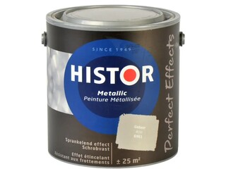 2x Muurverf metallic Histor, perfect effects, gebaar (grijs), 2,5 lite