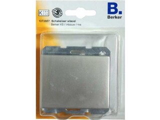 Ca. 21x Wisselschakelaars Berker, rvs, 10 x 6 x 13 mm