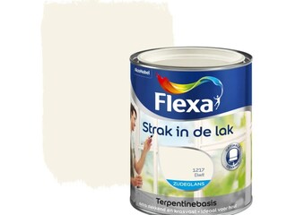 5x Lak zijdeglans Flexa, strak in de lak, eiwit, 750 ml