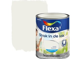 3x Lak zijdeglans Flexa, strak in de lak, appelwit, 750 ml