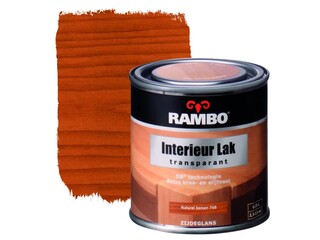 Ca. 12x Rambo lak zijdeglans Rambo, interieur, naturel kersen, transpa