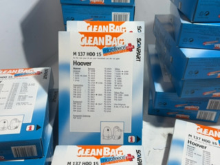 Ca. 20x Stofzuigerzakken Cleanbag, m137 h00 15, zwart/zilver, 4 stuks