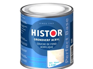 4x Grondverf 250 ml Histor, perfect base, wit