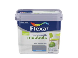 2x Lak zijdeglans 750 ml Flexa, mooi makkelijk meubels, blauwgrijs