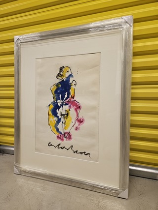 Acryl Houtskool Schilderij, Anton Heyboer