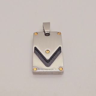 Heren Dogtag Pendant – Goldplated Santos model black carbon
