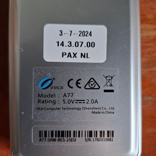 Mobiel pinapparaat PAX, A77