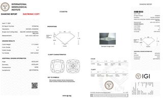 Diamant – 1.71 carat echte diamant (gecertificeerd)