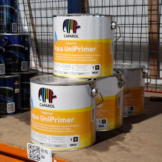 4 x 2,5 liter Caparol uniprimer, RAL 9005 / Zwart