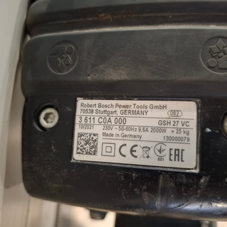 Breekhamer 30kg HEX-28 230V ~ Bosch, GSH 27 VC, bouwjaar 2021