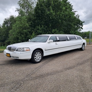 Limousine, Lincoln, Town Car, Wit, 2003