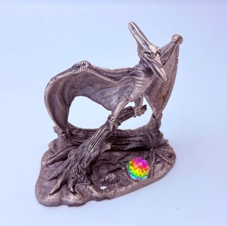 Tudor Mint England – Pteranodon statuette met zilver vergoten