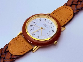 Claudio Calli ”Braided Leatherwood” horloge