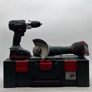 Accu haakse slijper en boormachine, Metabo, BS18 LT/ W18 L9 125