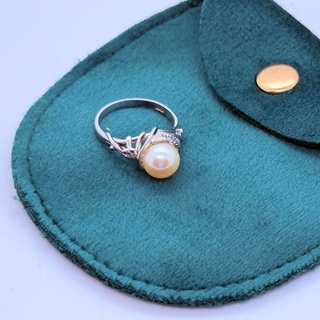 Zilveren ring met grote akoya parel