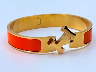 Goldplated armband met cloisonné/emaille