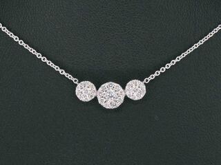 Witgouden ketting met briljant geslepen diamanten