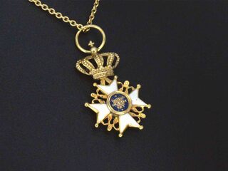 Gouden hanger (Nederlands medaille Orde van de Nederlandse Leeuw), exc