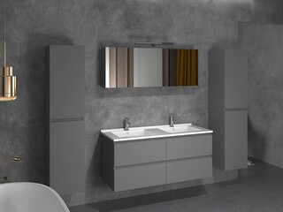 Badkamermeubel Vonato, Modular 3, hoogglans antraciet