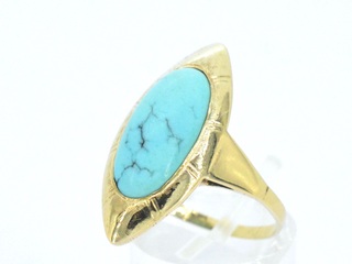 Gouden ring met turquoise