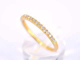 Gouden rijring met briljant geslepen diamant