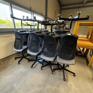 Ca. 12x Bureaustoel, Ikea, Flintan, zwart/antraciet