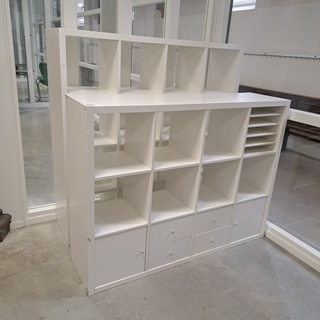 3x Vakkenkast en 1x dossierladekast O.a. Ikea, Wit en zwart