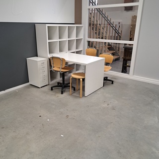 2x Bureauset Ikea, Wit