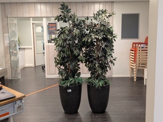 2x Kunstplant in pot