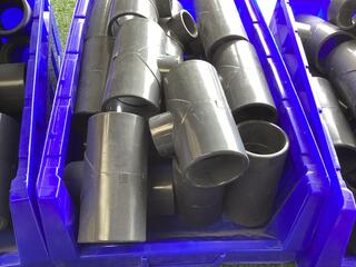 Pvc koppelingen geperst, grijs