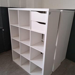 3x Vakkenkast Ikea, Kallax, Wit