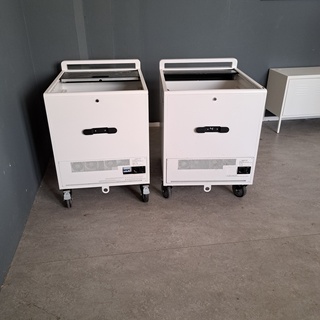 2x Laptopkar Leren, DrG32H1, Wit