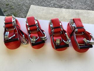4x Spanband strong, LC 2500 DAN, rood
