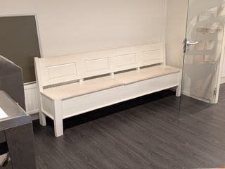 2x Houten bank met opbergruimte