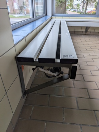2x Wand hoekbank met 1x rechte bank
