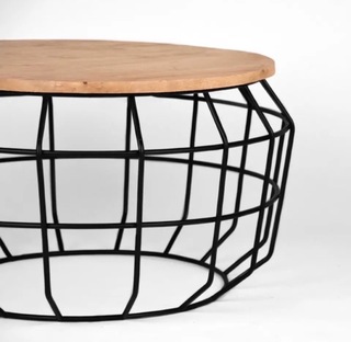 Salontafel Label51, PIXEL, zwart/naturel