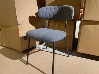 Set van 6 eetkamerstoelen, grijs
