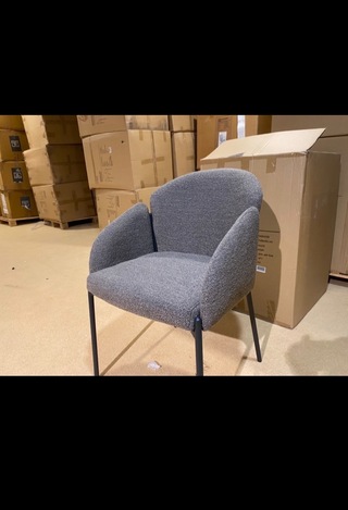 Set van 6 eetkamerstoelen, bruin