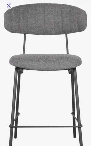 Set van 4 barstoelen, grijs