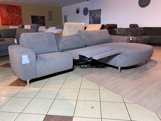 Hoekbank met lounge, taupe/bruin