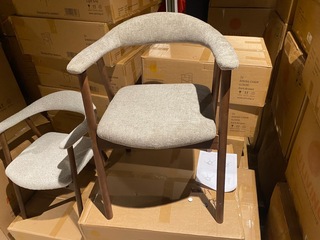 Set van 6 eetkamerstoelen AJ Living, Fred, grijs