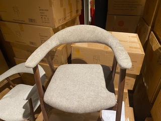 Set van 6 eetkamerstoelen AJ Living, Fred, grijs