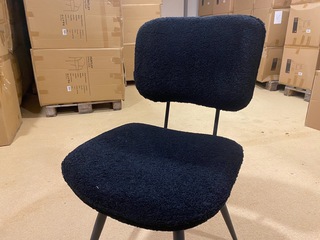 Set van 6 eetkamerstoelen Label51, TED, zwart