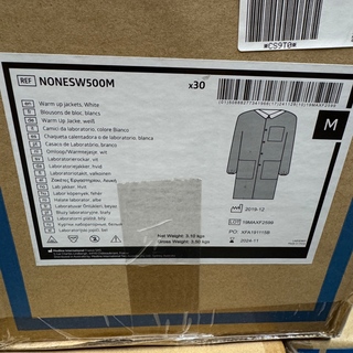 22x doos Wegwerp labjassen, MedLine, NONESW500M, wit