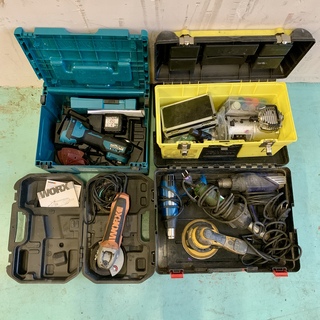 5x Gereedschap in systainers Multitool, Schuurmachine, Slijptol, Verfb