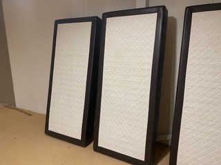 Set van 2 boxen met binnenvering, zwart