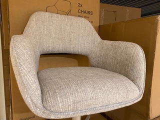 Set van 6 eetkamerstoelen AJ Living, Fred, grijs