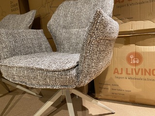 Set van 6 eetkamerstoelen AJ Living, Salsa, taupe