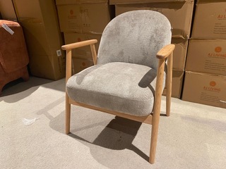 Fauteuil AJ Living, taupe/beige