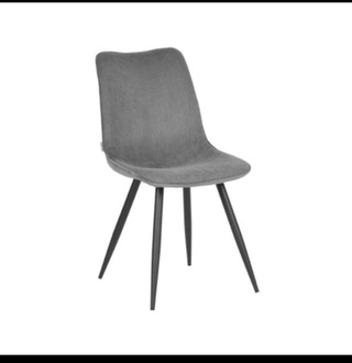 Set van 6 eetkamerstoelen Label51, Jort, donker grijs
